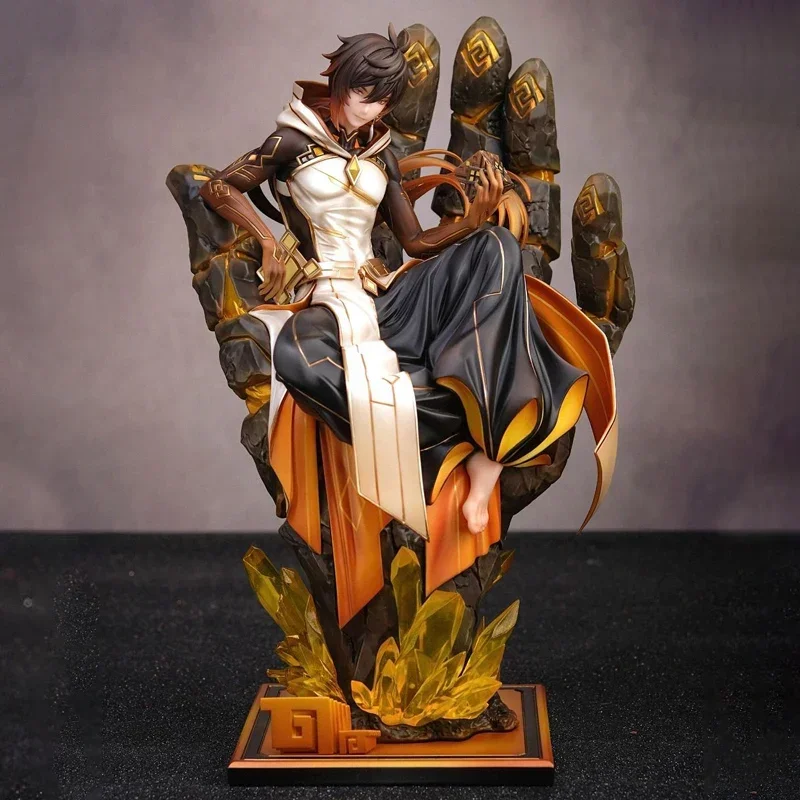 kf S3326770cf5054343bc54a303f317c2c5S Genshin Impact Figure Zhongli 26cm PVC Model Collection Simulation Statue Game Action Figurine Doll Holiday Gift - Genshin Merch